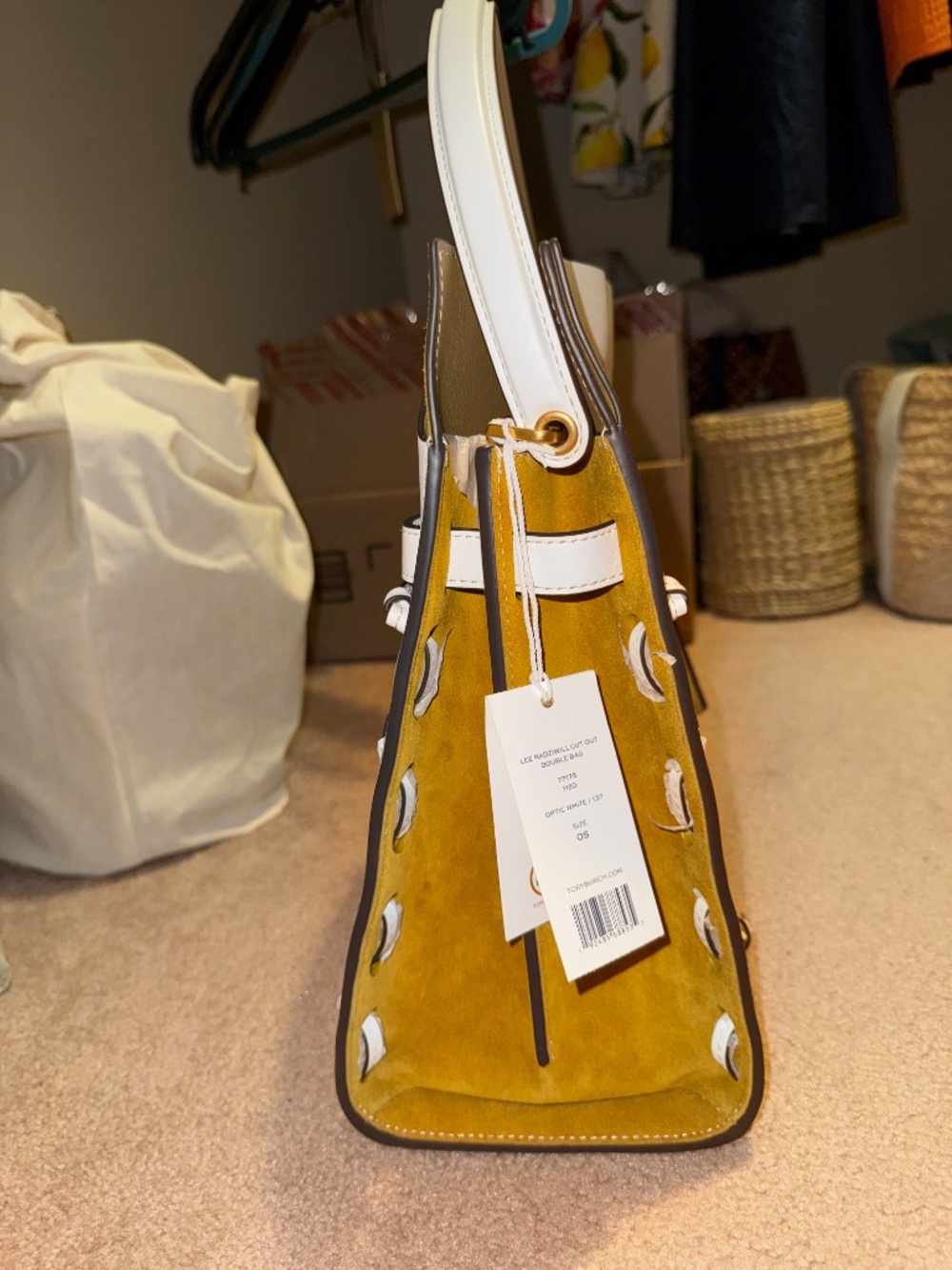 Tory Burch NWT Large Lee Radziwill Cut-Out double bag - Picture 2 of 7